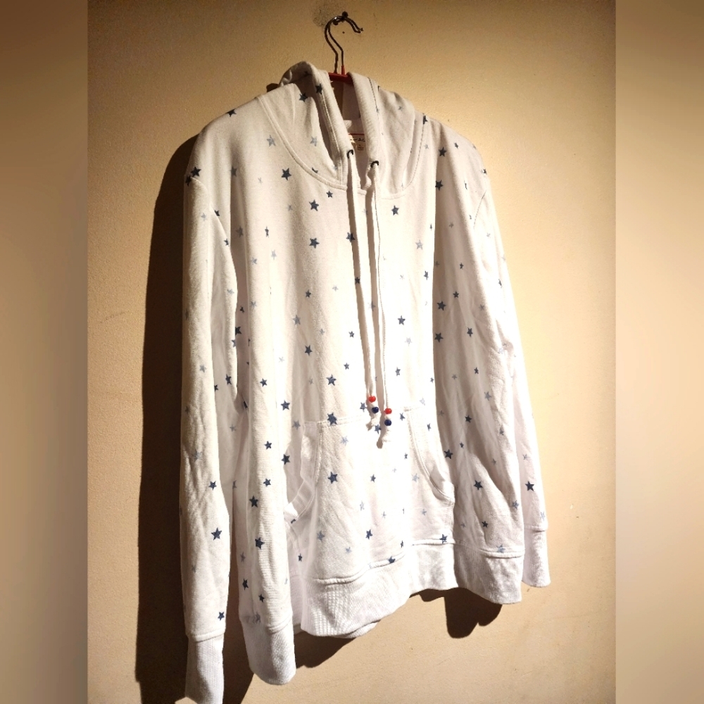 jane and delancey butter soft metallic star sweatshirt hoodie, Size XL - Picture 3 of 10